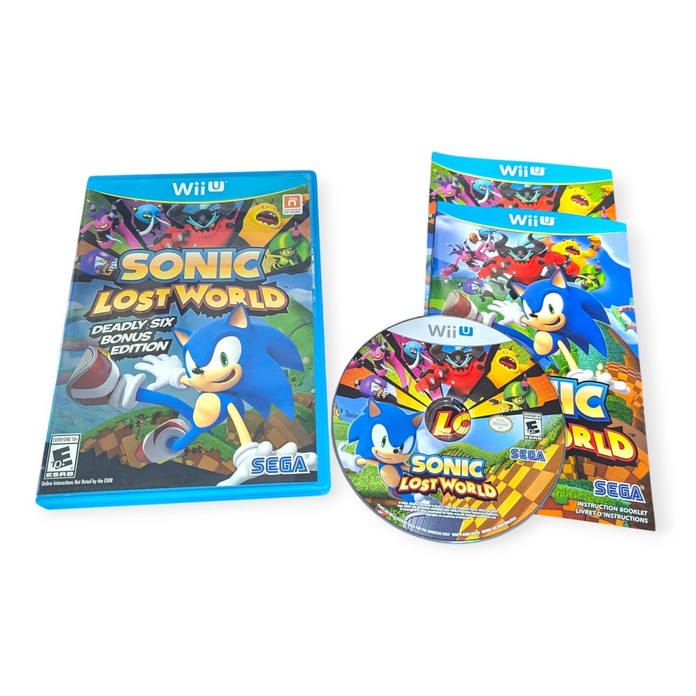 Sonic Lost World Deadly Six Bonus Edition Nintendo Wii U CIB‎ Sega Game